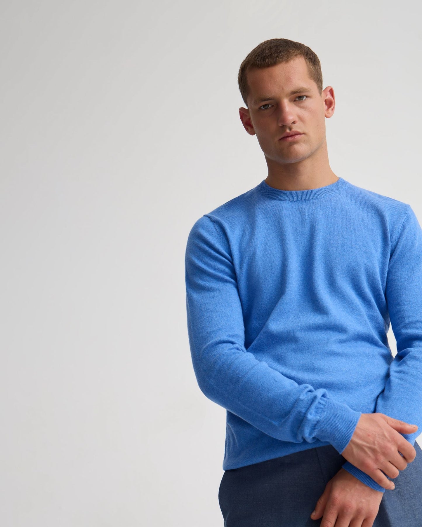 Cotton Cashmere Crew Neck Knit