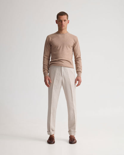 Cotton Cashmere Crew Neck Knit