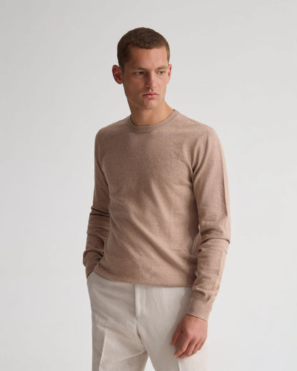 Cotton Cashmere Crew Neck Knit