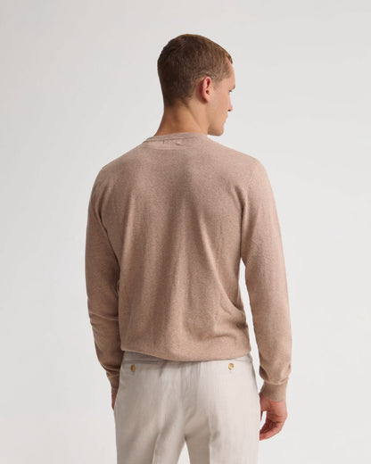 Cotton Cashmere Crew Neck Knit