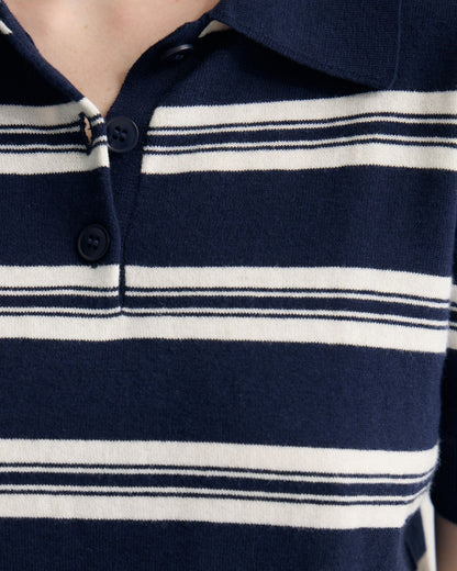 Camille Knitted Polo Striped