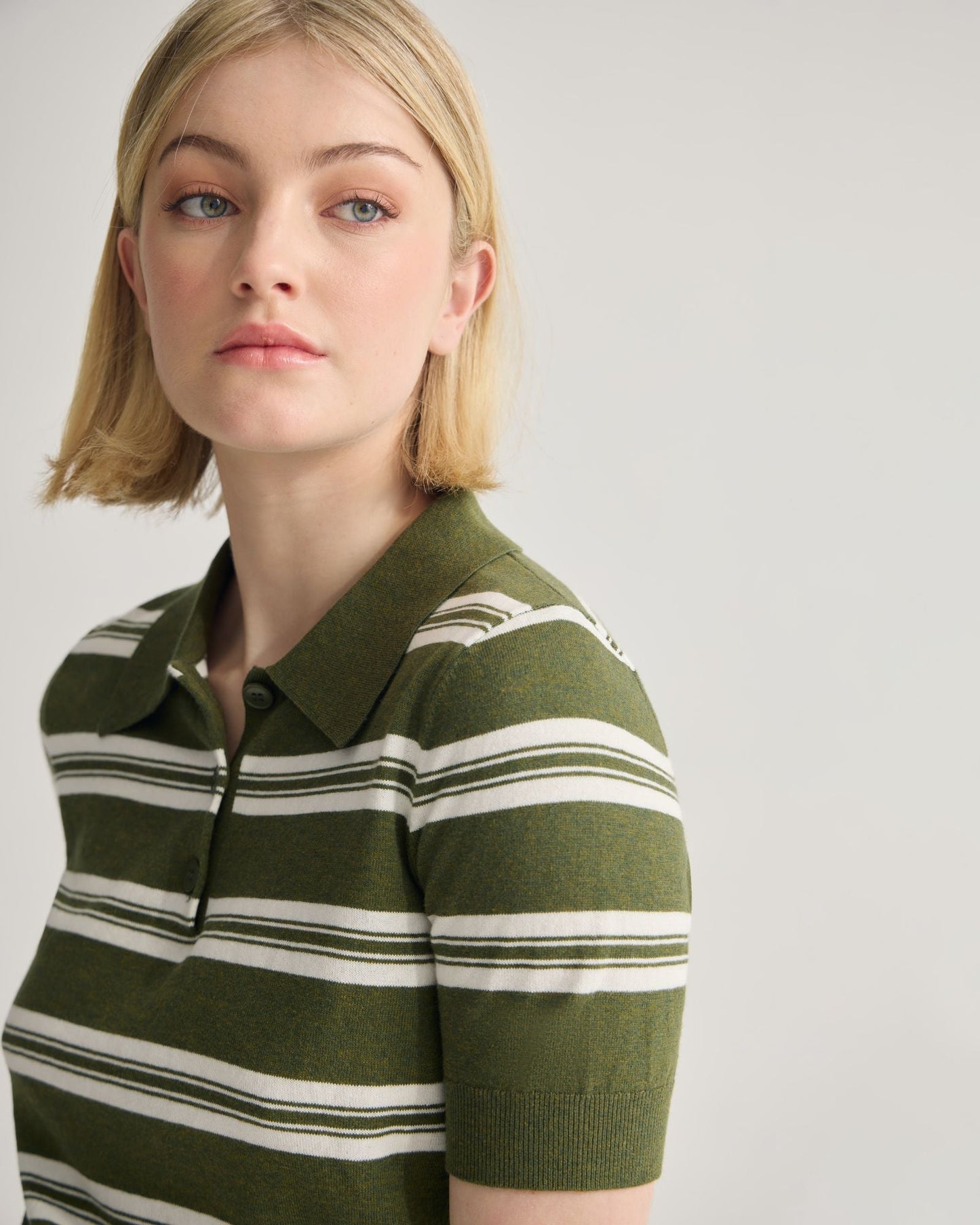 Camille Knitted Polo Striped