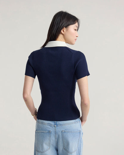 Monique Rib Polo Knit