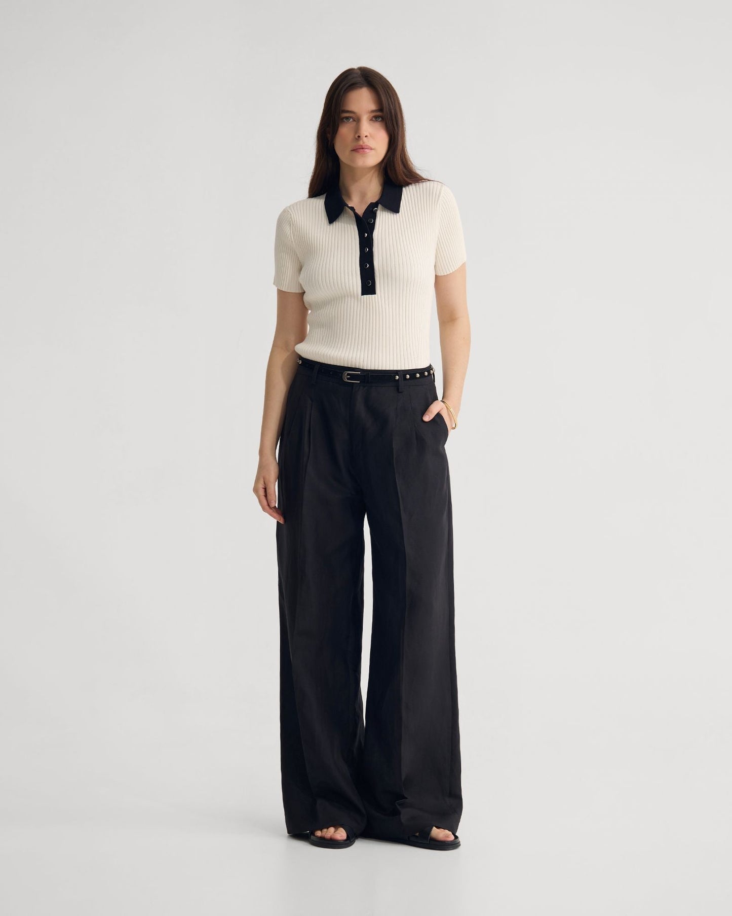 Monique Rib Polo Knit