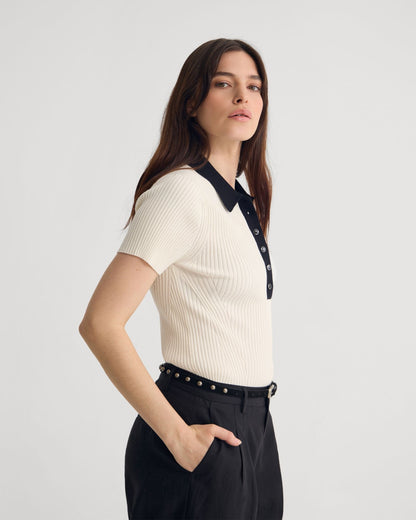 Monique Rib Polo Knit