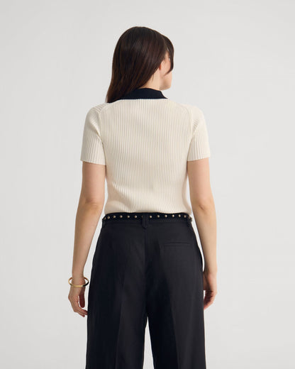 Monique Rib Polo Knit