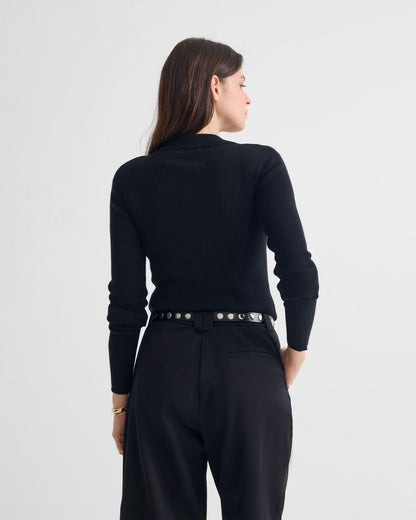 Onyx Ribbed Bodysuit