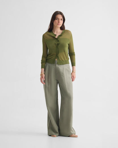 Celina Sheer Panel Cardigan