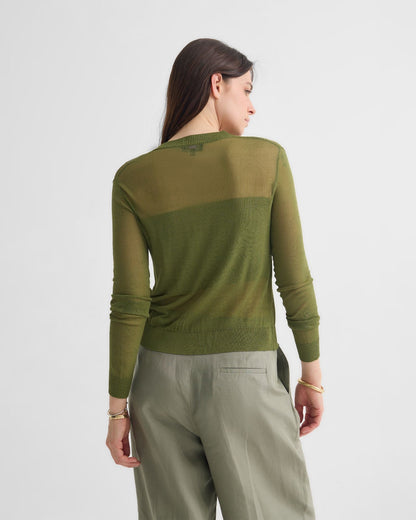 Celina Sheer Panel Cardigan