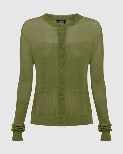 Celina Sheer Panel Cardigan