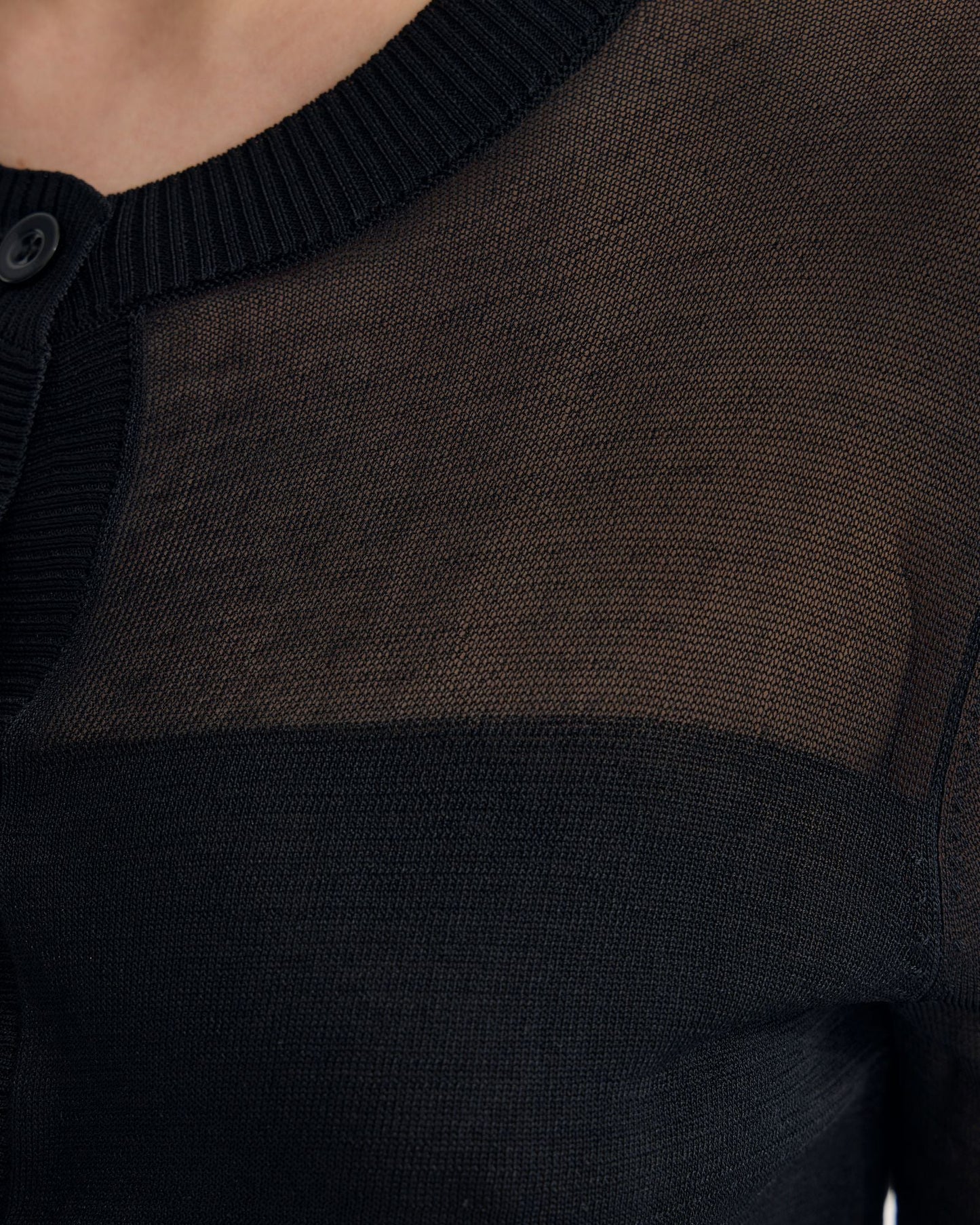 Celina Sheer Panel Cardigan