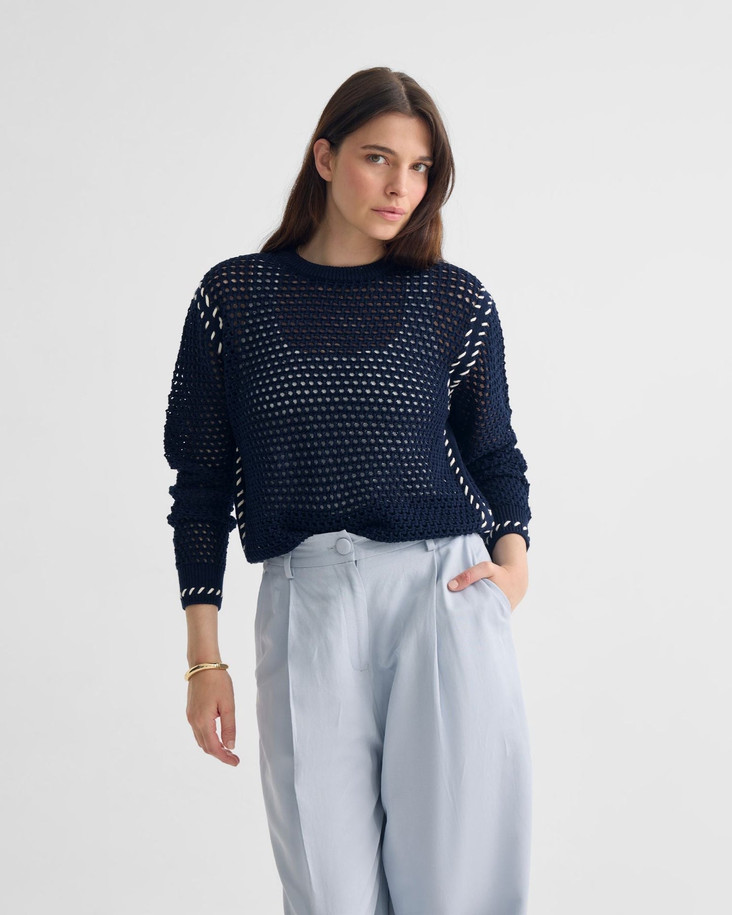Gaby Cotton Crew Neck
