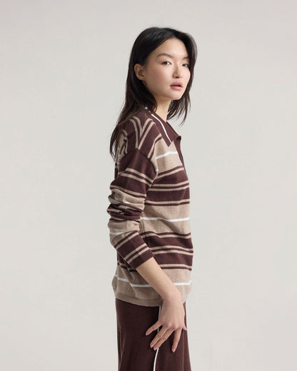 Pip Striped Polo Knit