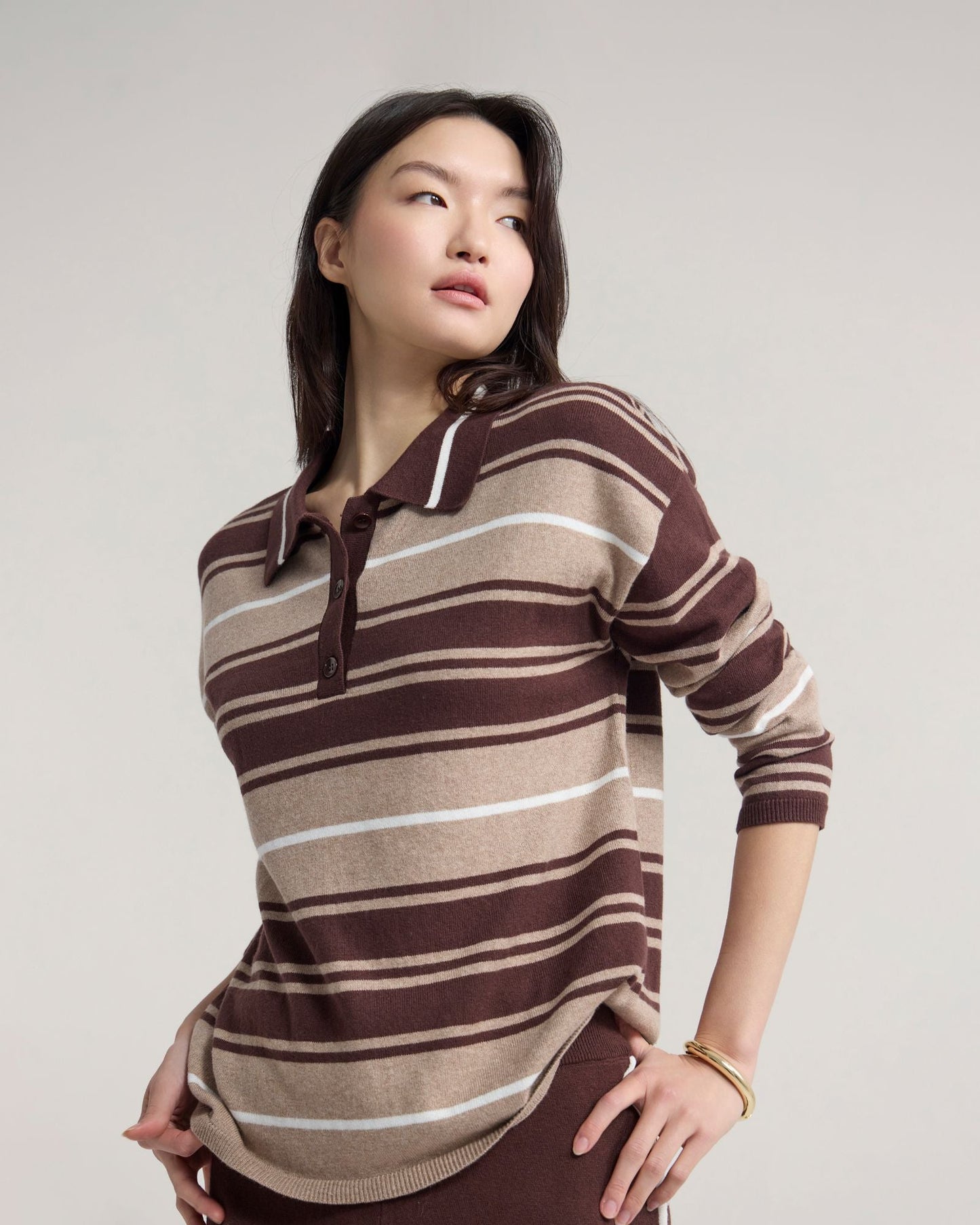 Pip Striped Polo Knit