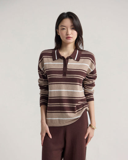 Pip Striped Polo Knit