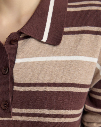 Pip Striped Polo Knit