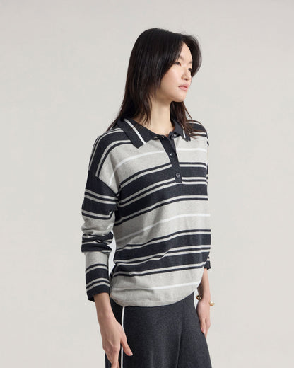 Pip Striped Polo Knit