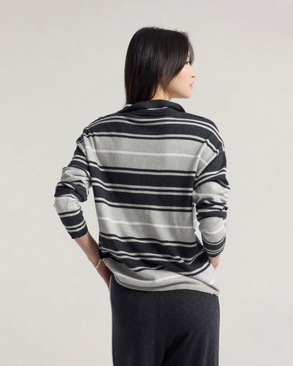Pip Striped Polo Knit