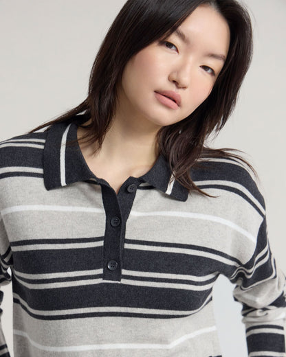 Pip Striped Polo Knit