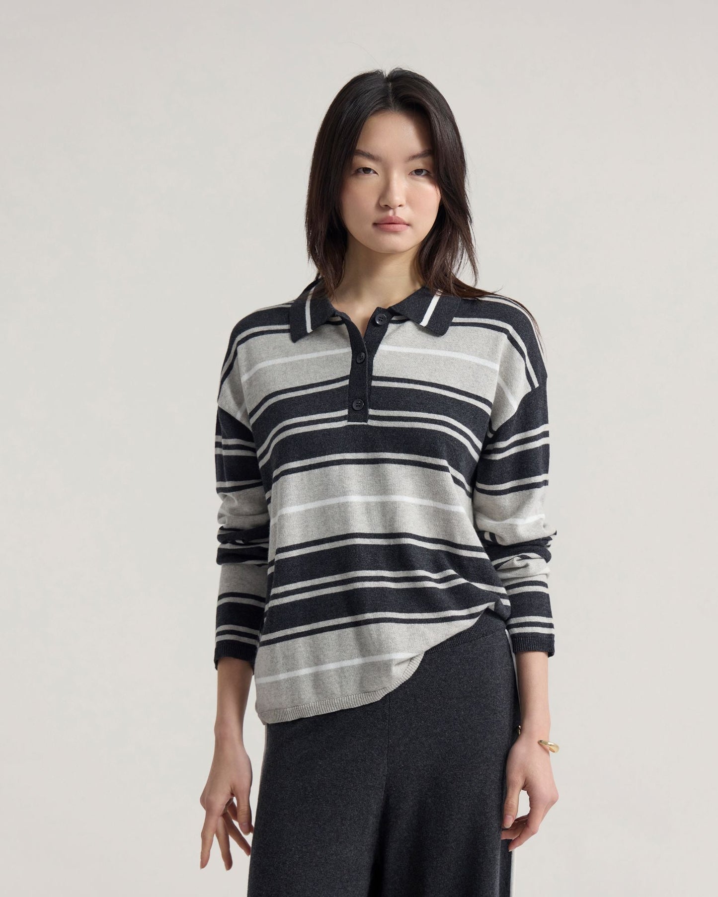 Pip Striped Polo Knit