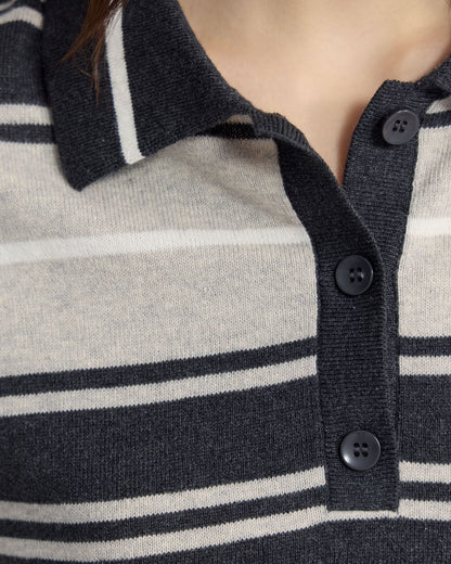 Pip Striped Polo Knit