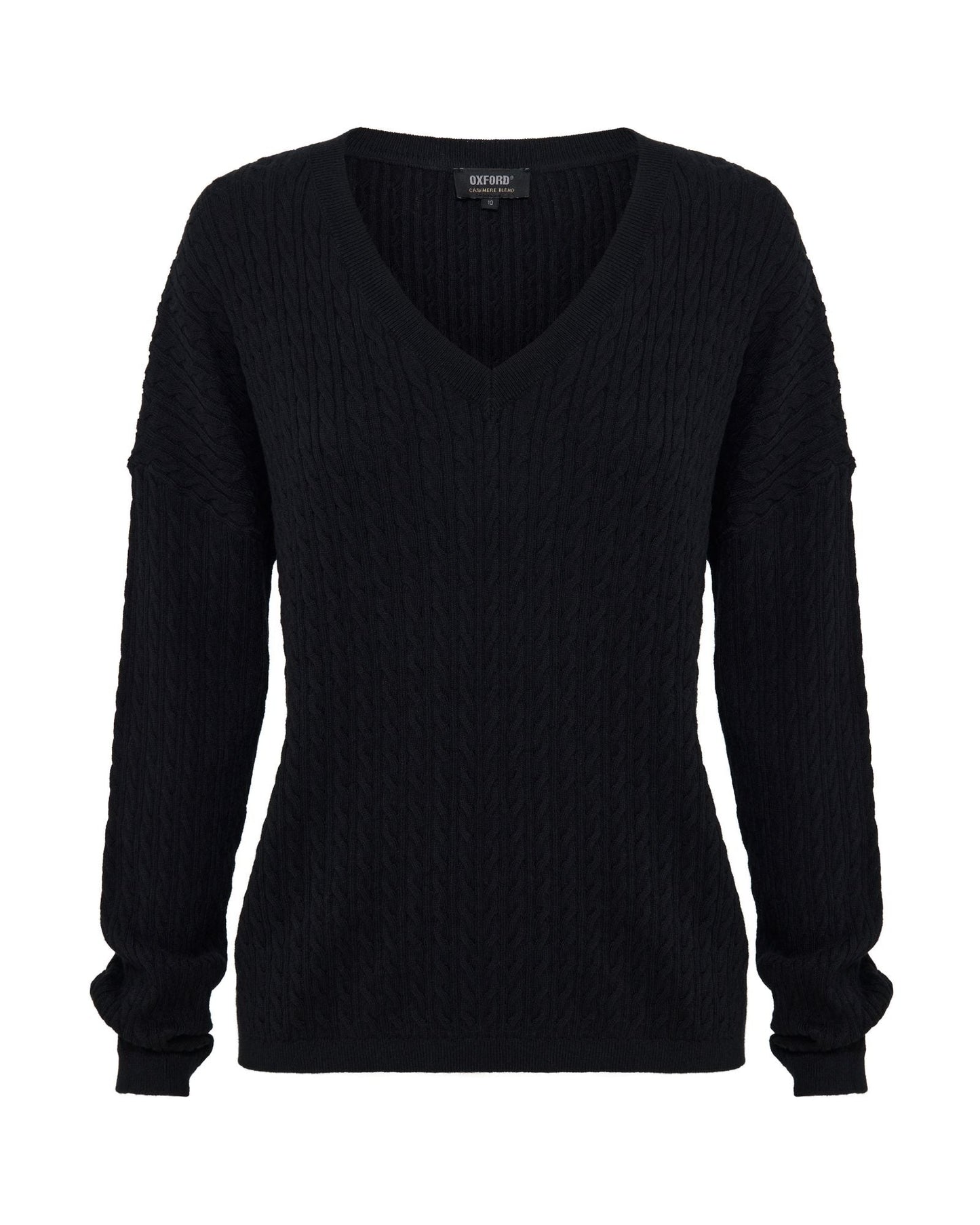 Drew Cable V-Neck Knit