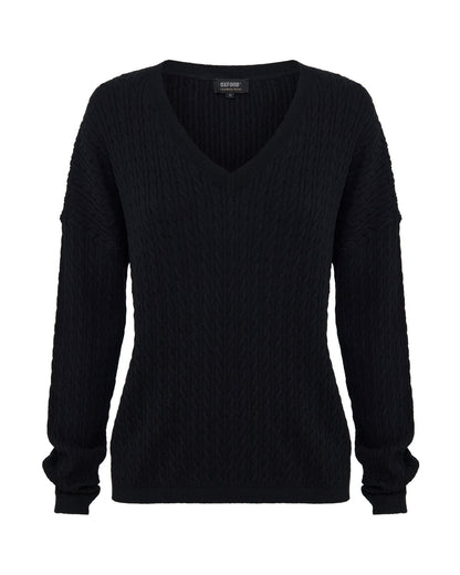 Drew Cable V-Neck Knit