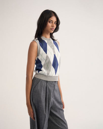 Carina Argyle Vest