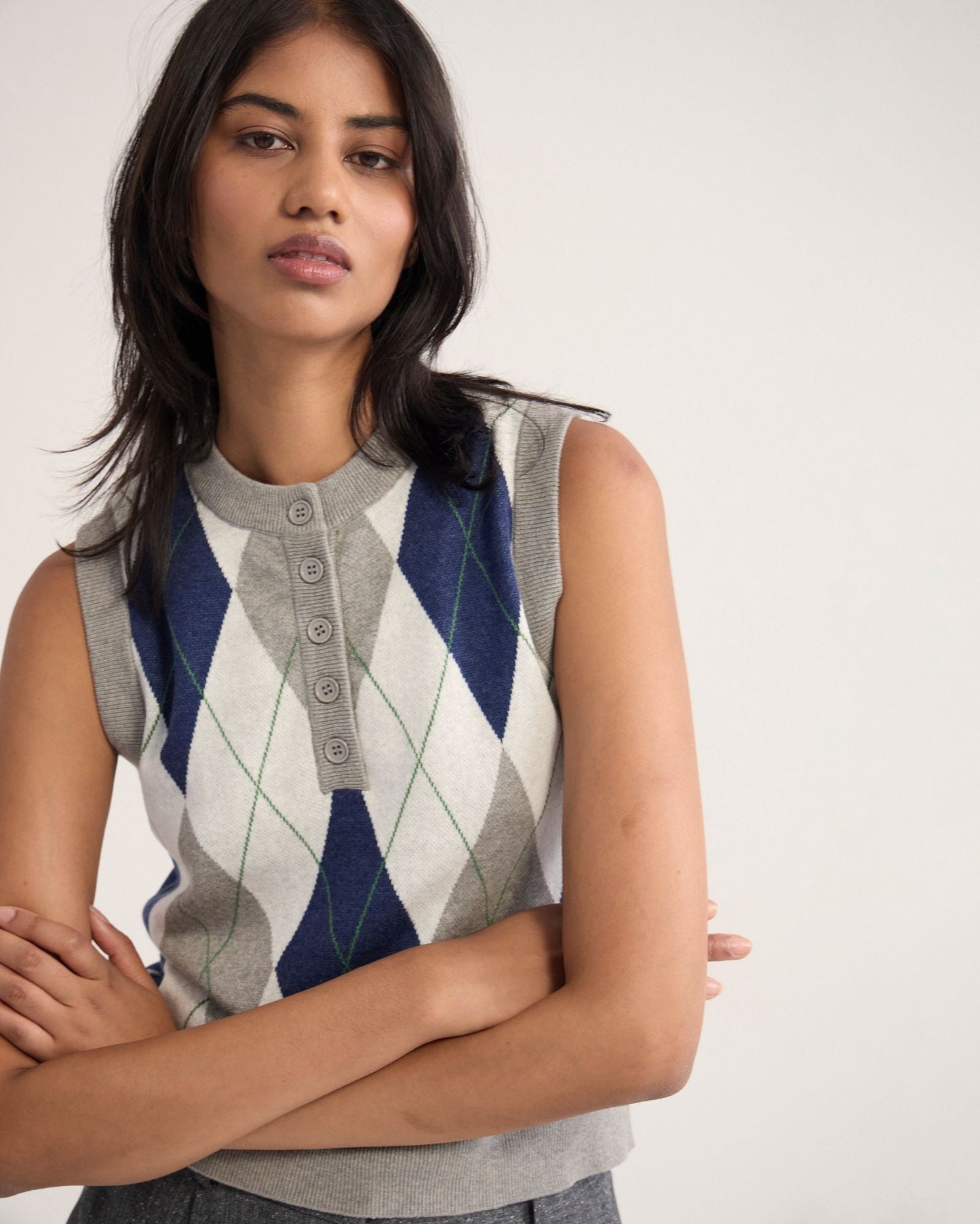 Carina Argyle Vest