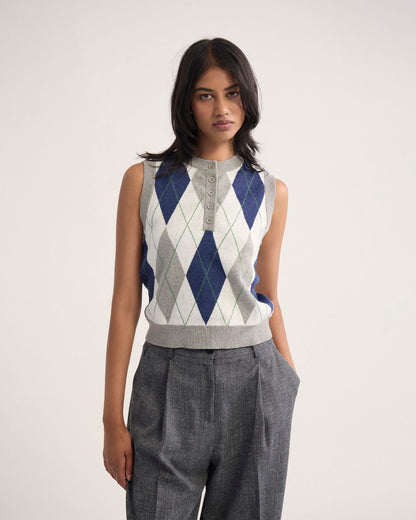 Carina Argyle Vest