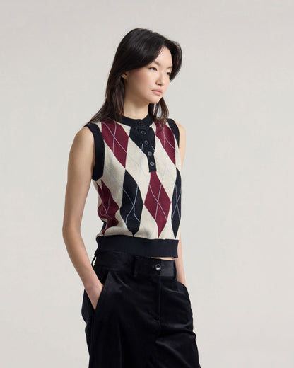 Carina Argyle Vest