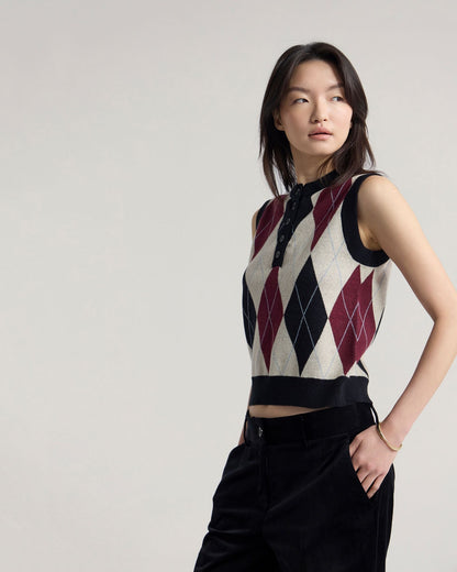 Carina Argyle Vest