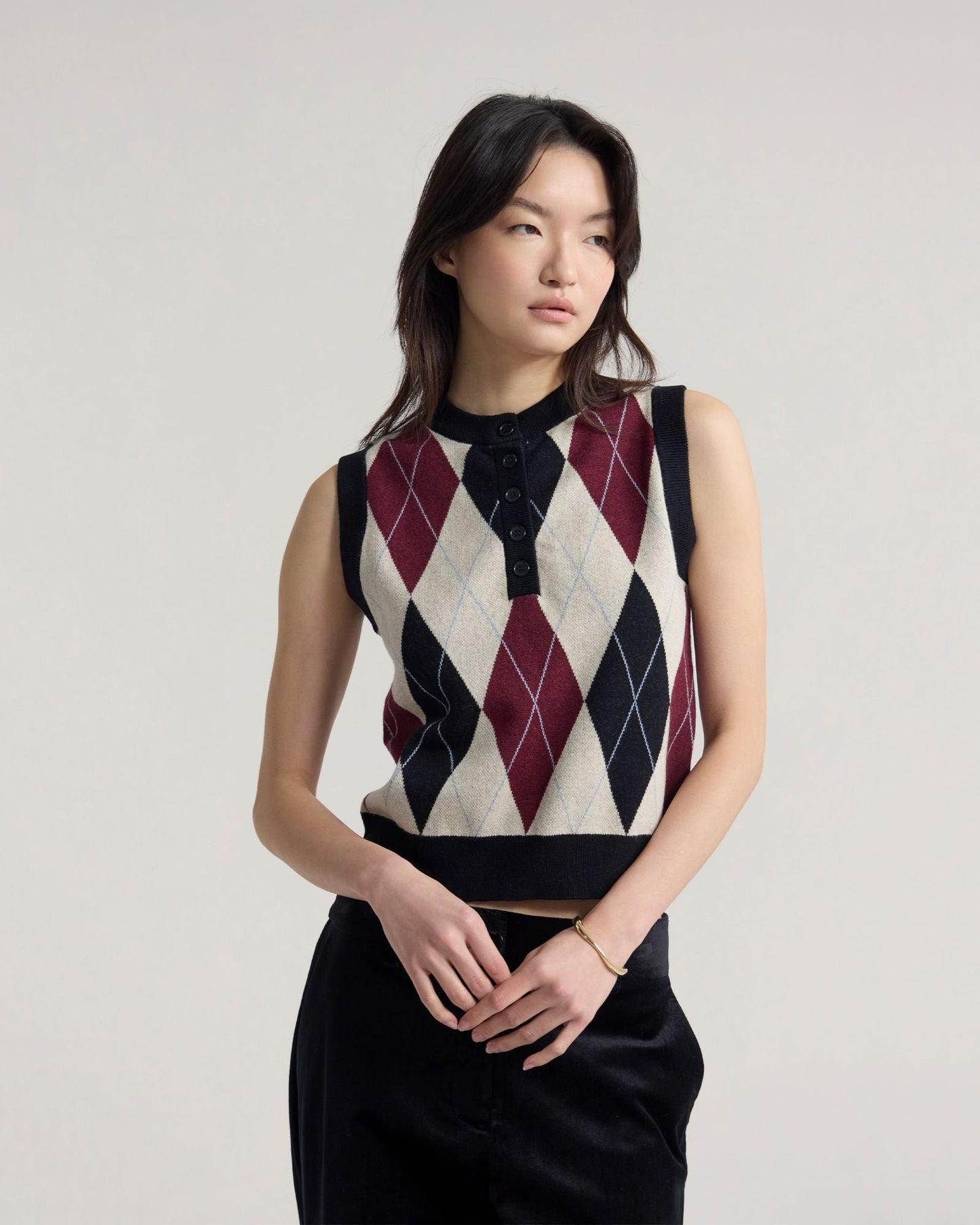 Carina Argyle Vest