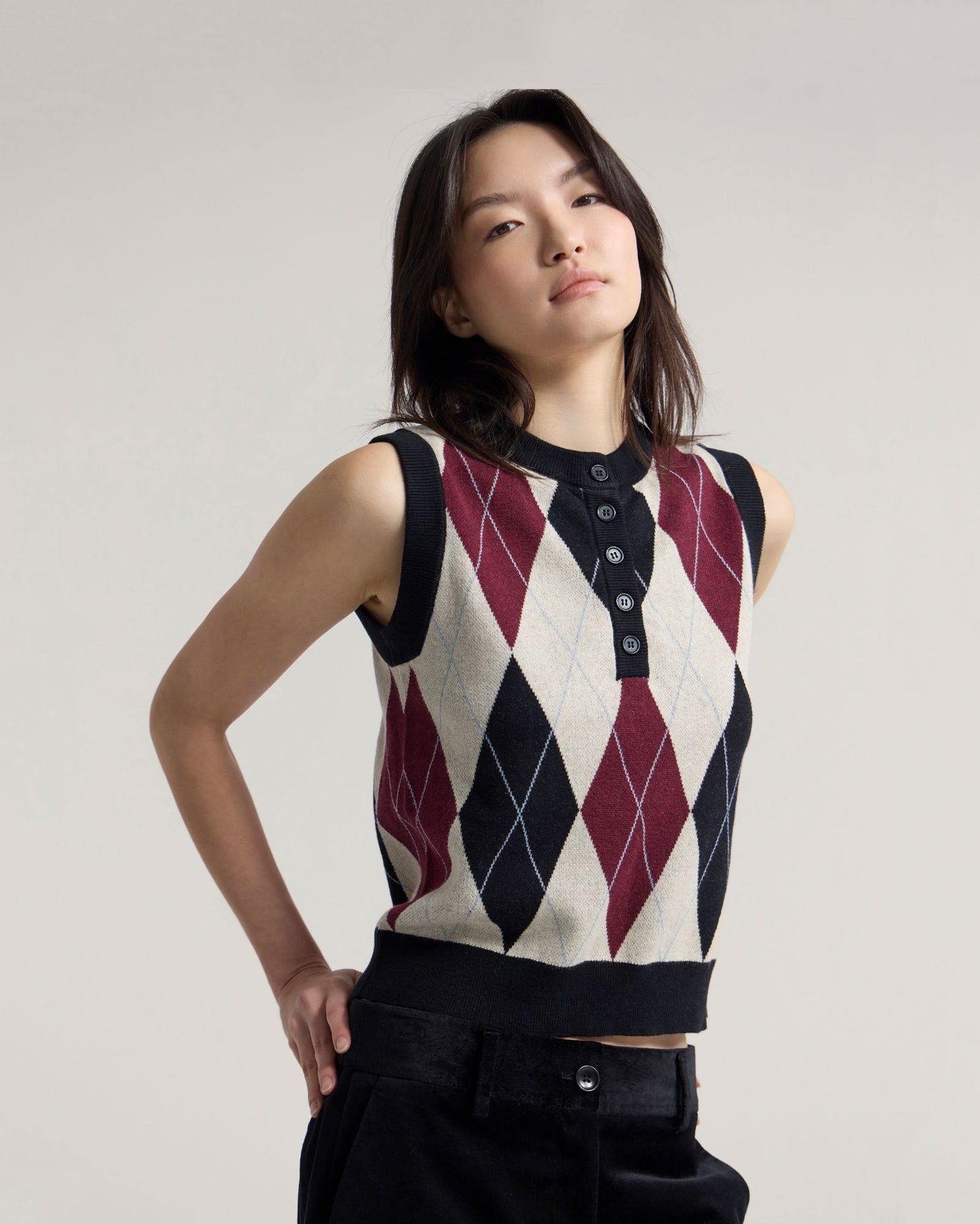 Carina Argyle Vest