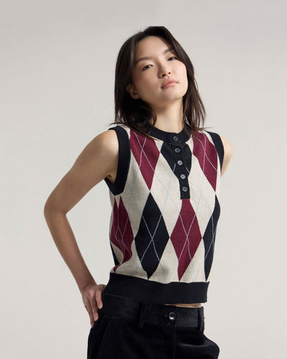 Carina Argyle Vest