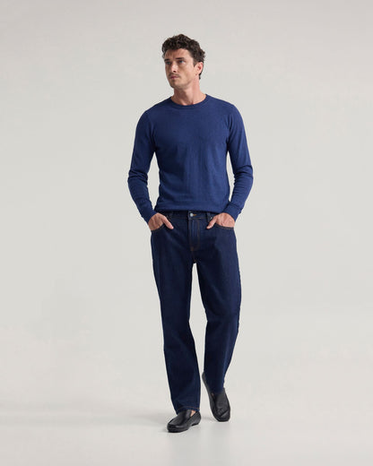 Cotton Cashmere Crew Neck Knit
