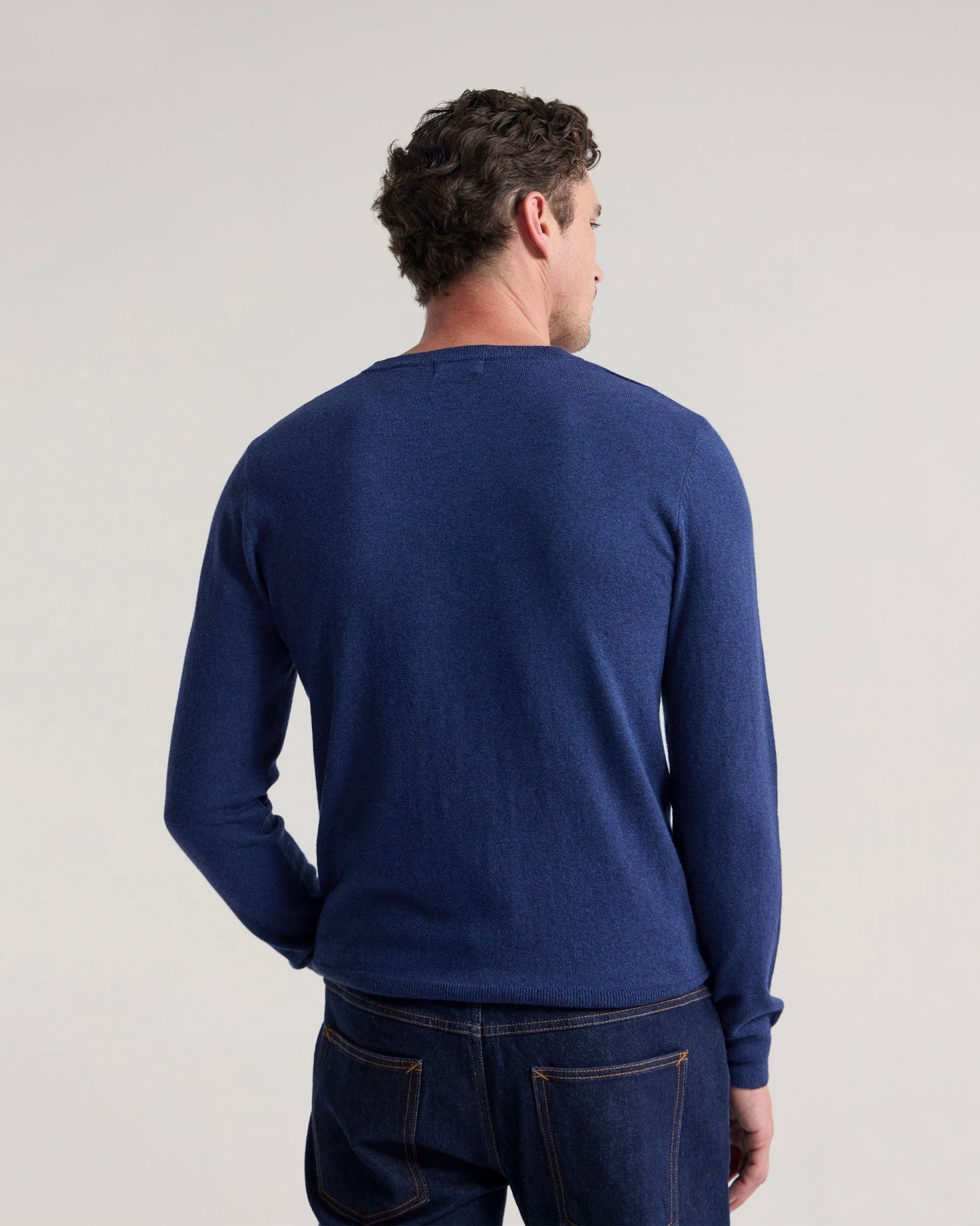 Cotton Cashmere Crew Neck Knit
