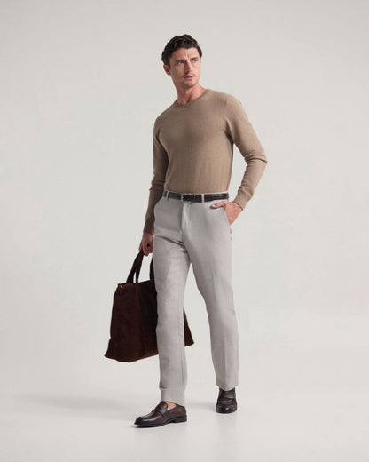 Cotton Cashmere Crew Neck Knit
