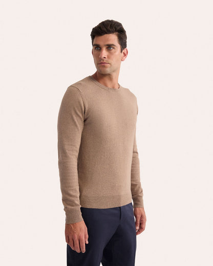 Cotton Cashmere Crew Neck Knit