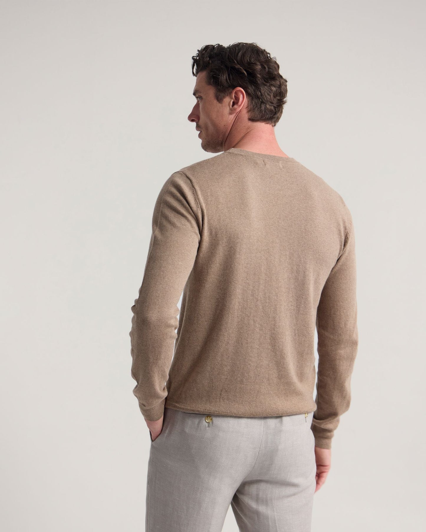 Cotton Cashmere Crew Neck Knit