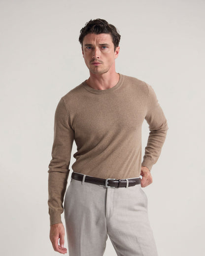 Cotton Cashmere Crew Neck Knit