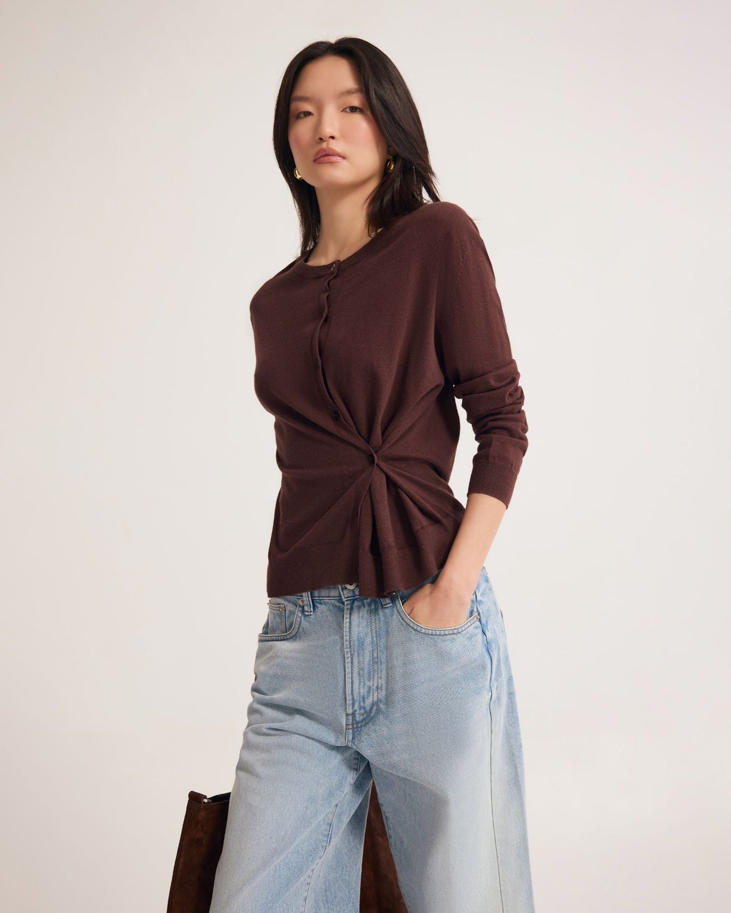 Saga Side Button Cardigan
