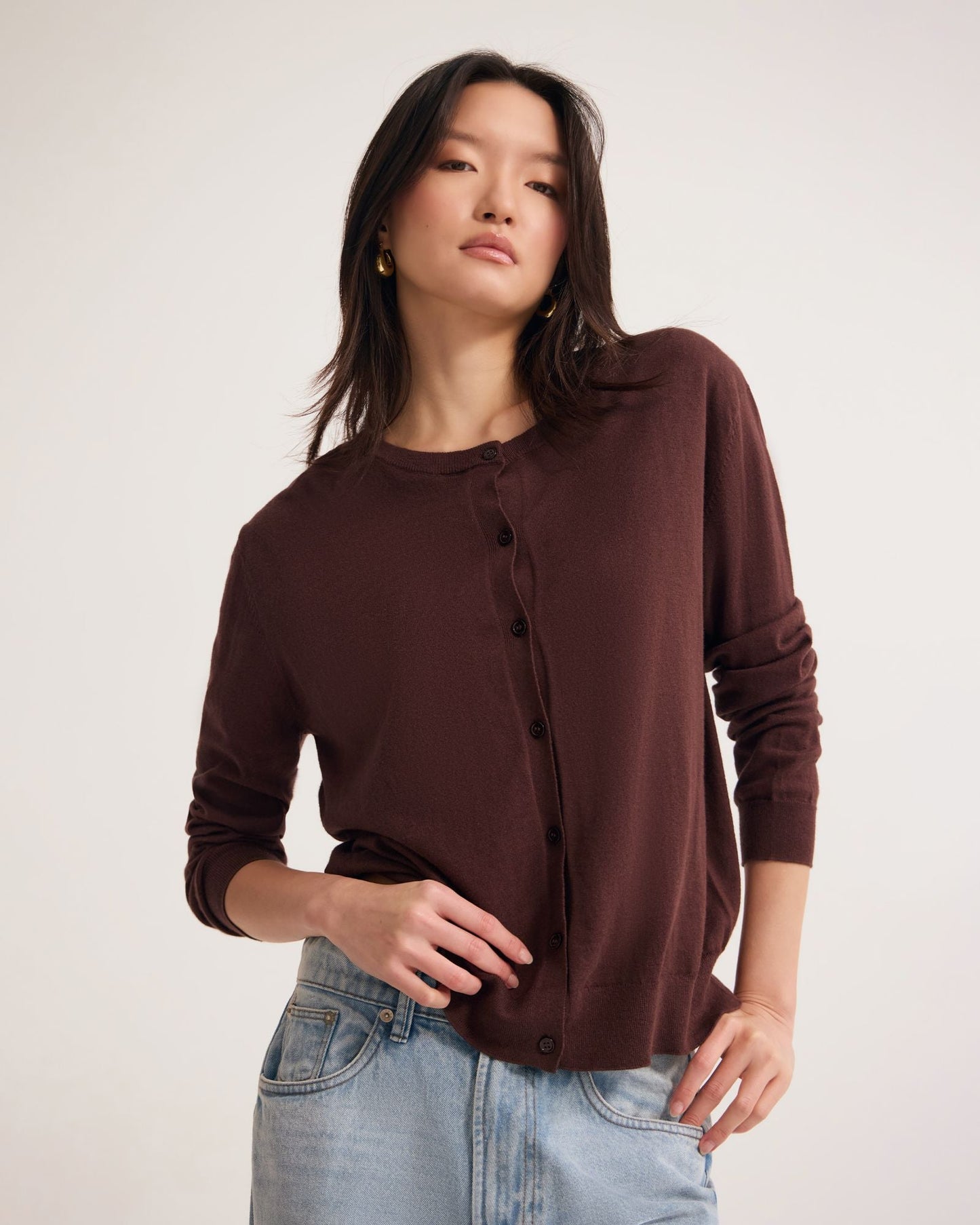 Saga Side Button Cardigan