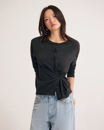 Saga Side Button Cardigan