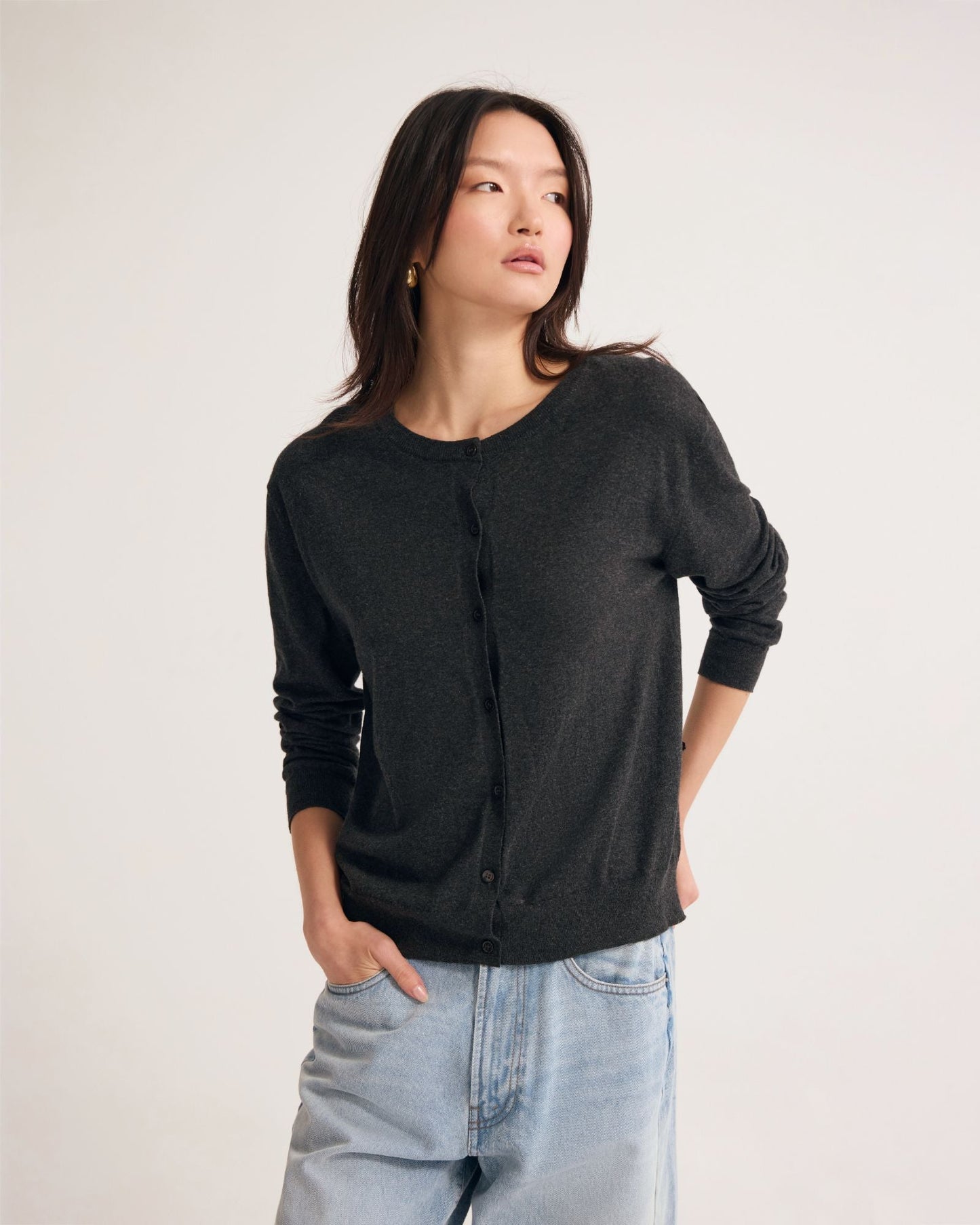 Saga Side Button Cardigan