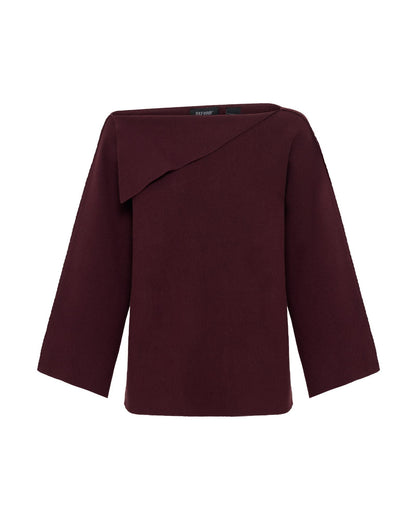 Laura Knitted Folded Collar Top