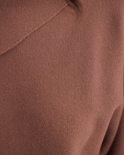 Laura Knitted Folded Collar Top