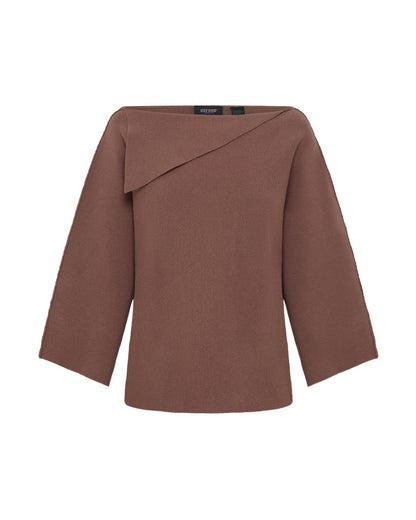 Laura Knitted Folded Collar Top