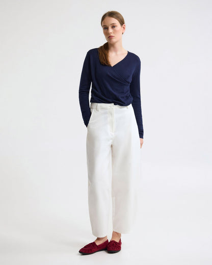 Daria Wrap Front Knitted Top