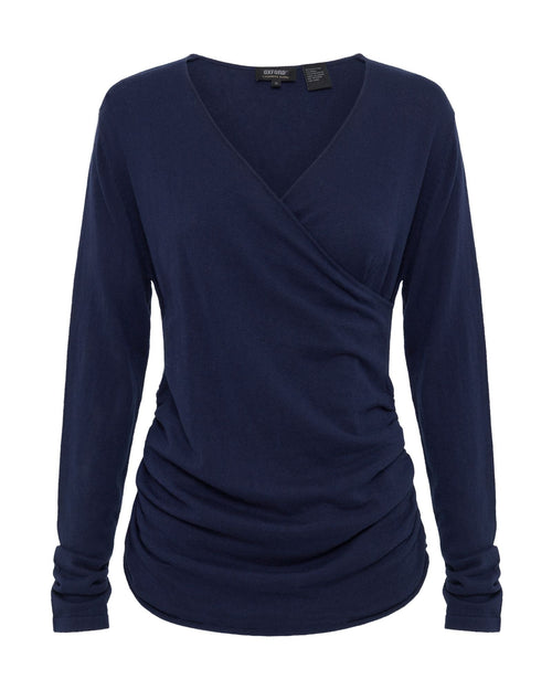 Daria Wrap Front Knitted Top